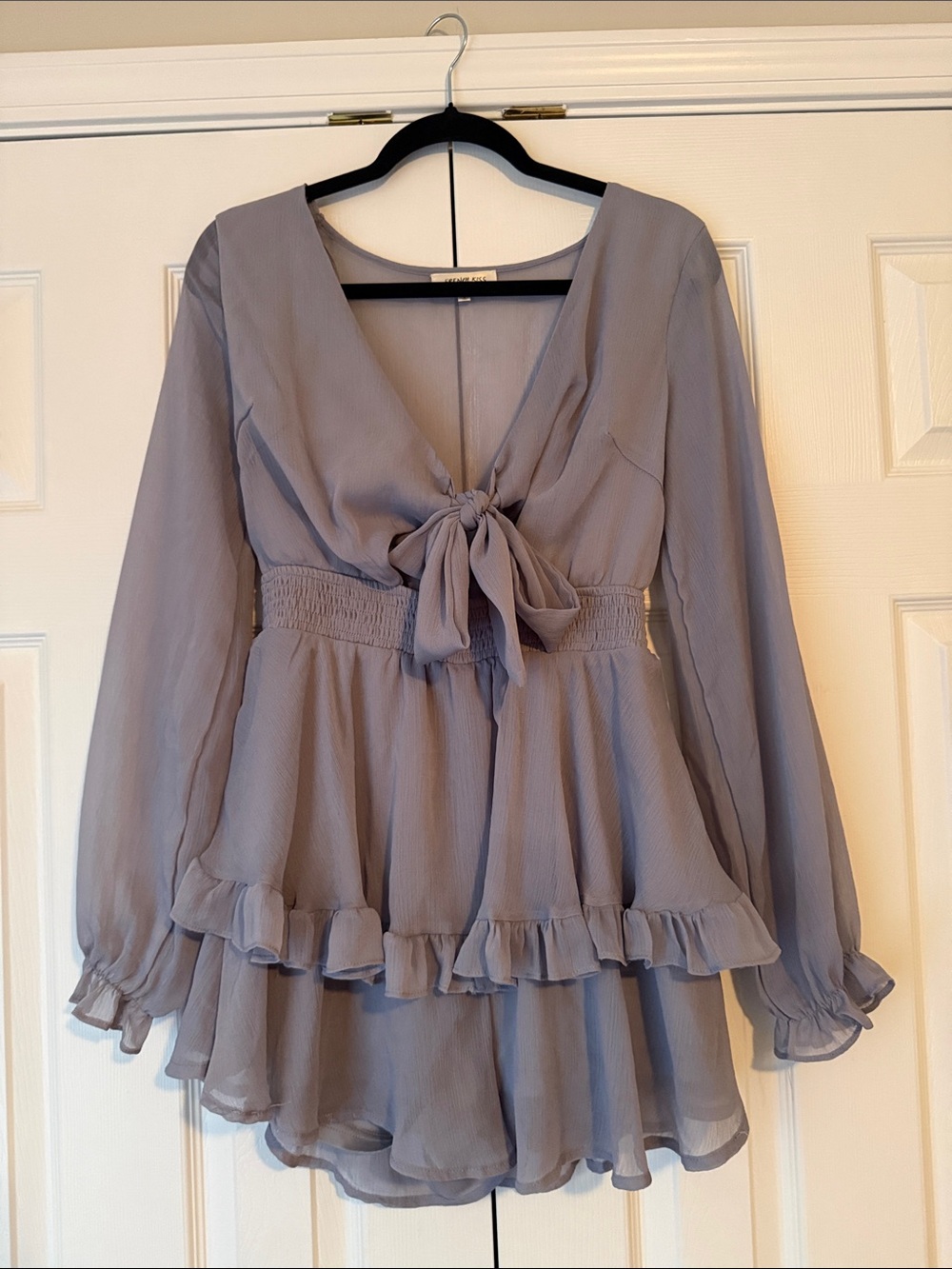 French Kiss Dusty blue/lavender Romper
